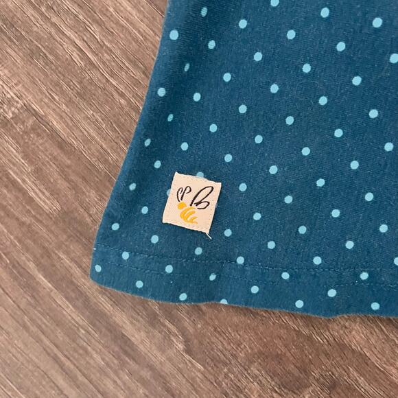 Wildflowers Classroom Casey Dress Girls 18M Teal Twirl Floral Polka Dots Pockets - Picture 4 of 7